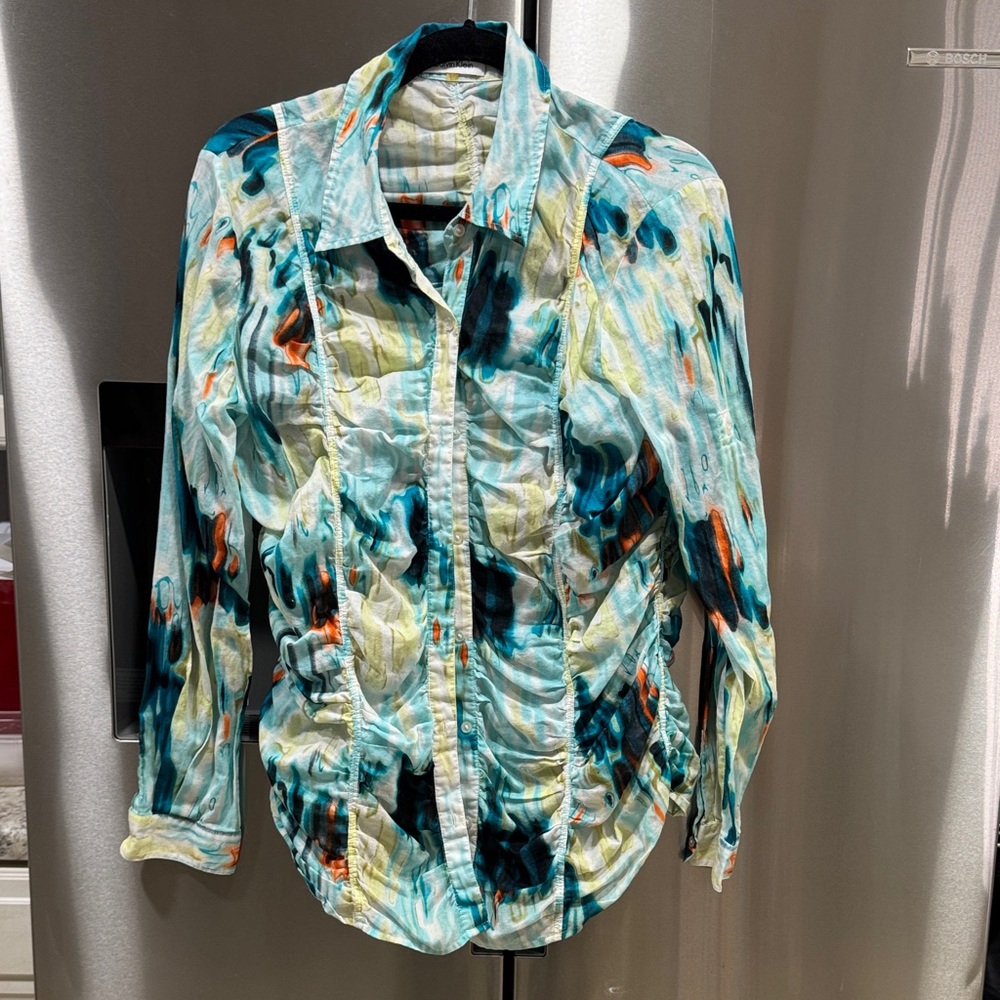 Colorful Abstract Button-Up Shirt